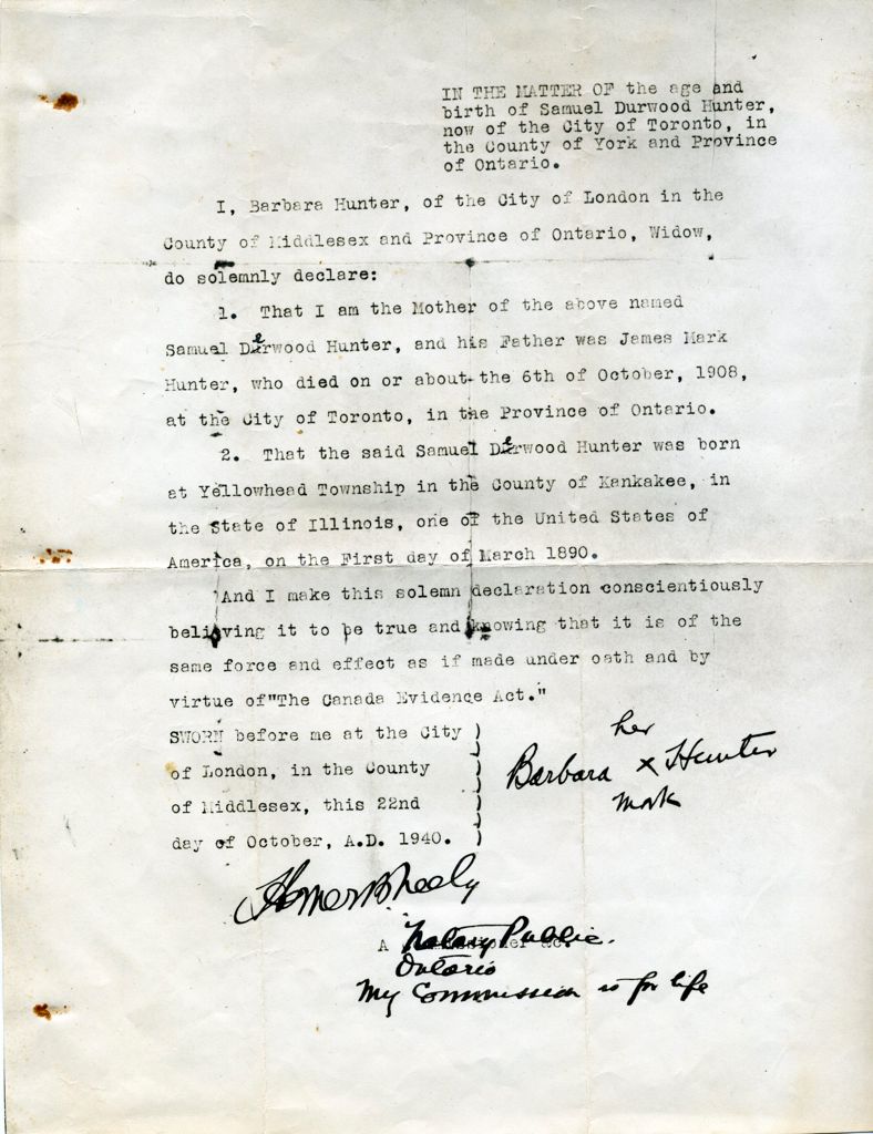 HUNTER_letter_1940